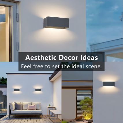Brilagi - LED Venkovní nástěnné svítidlo DONNANI LED/7W/230V 20 cm antracit IP44