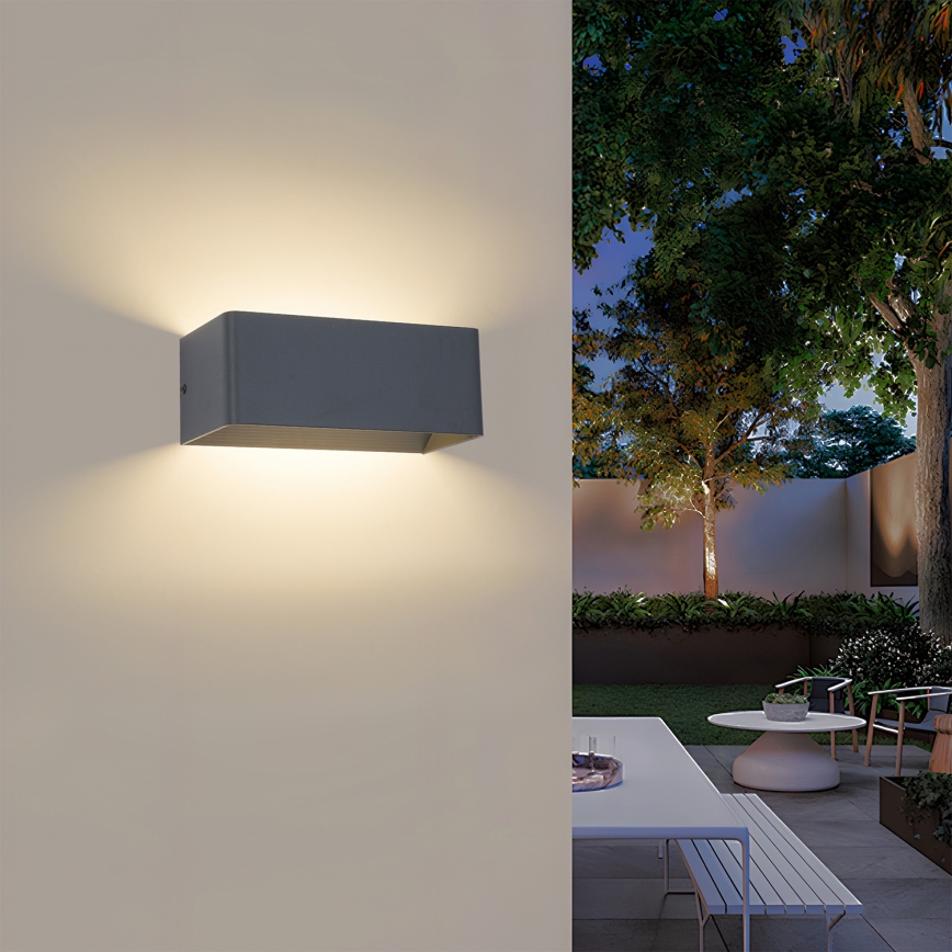 Brilagi - LED Venkovní nástěnné svítidlo DONNANI LED/7W/230V antracit IP44