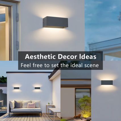 Brilagi - LED Venkovní nástěnné svítidlo DONNANI LED/7W/230V antracit IP44