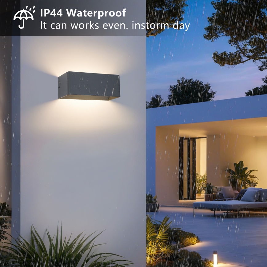 Brilagi - LED Venkovní nástěnné svítidlo DONNANI LED/7W/230V antracit IP44