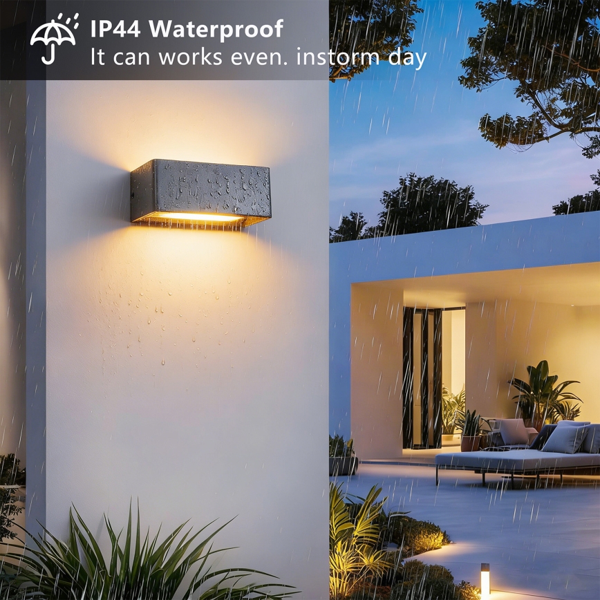Brilagi - LED Venkovní nástěnné svítidlo DONNANI LED/7W/230V antracit IP44
