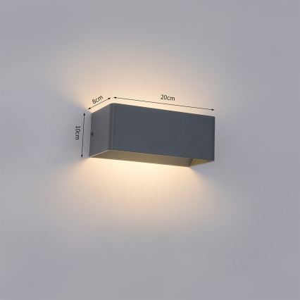 Brilagi - LED Venkovní nástěnné svítidlo DONNANI LED/7W/230V antracit IP44