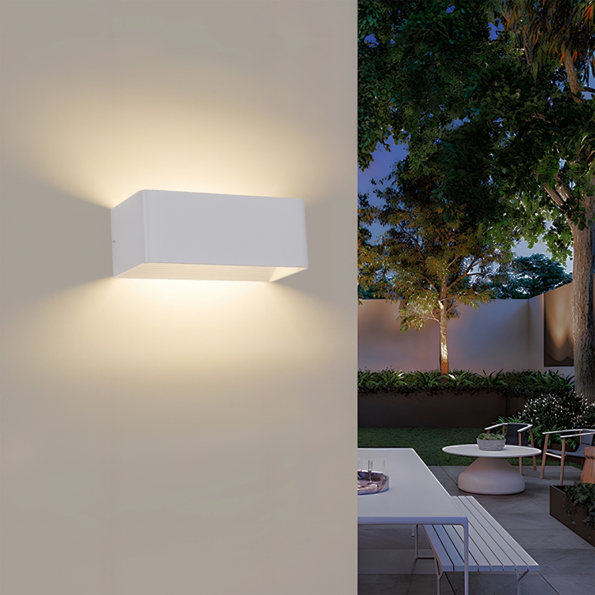 Brilagi - LED Venkovní nástěnné svítidlo DONNANI LED/7W/230V bílá IP44