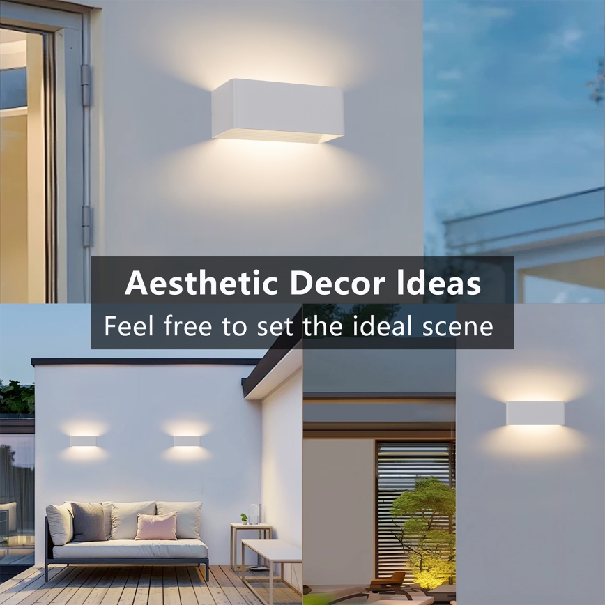 Brilagi - LED Venkovní nástěnné svítidlo DONNANI LED/7W/230V bílá IP44