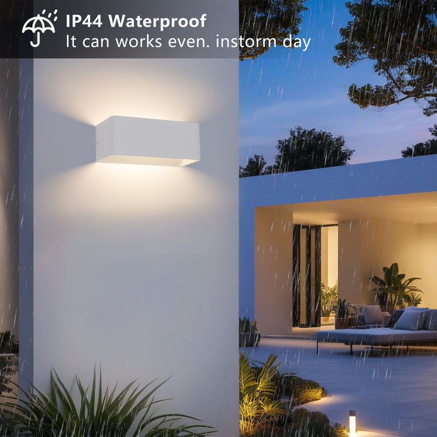 Brilagi - LED Venkovní nástěnné svítidlo DONNANI LED/7W/230V bílá IP44