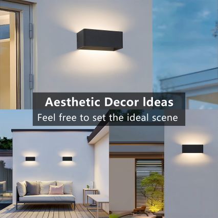 Brilagi - LED Venkovní nástěnné svítidlo DONNANI LED/7W/230V černá IP44