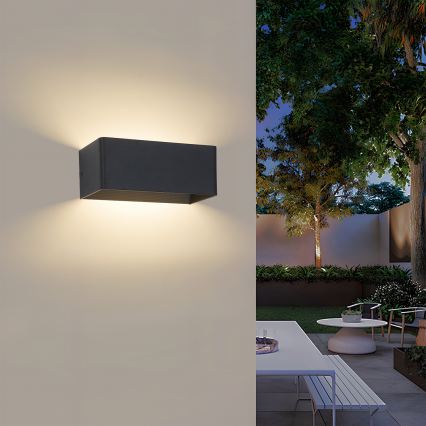 Brilagi - LED Venkovní nástěnné svítidlo DONNANI LED/7W/230V černá IP44
