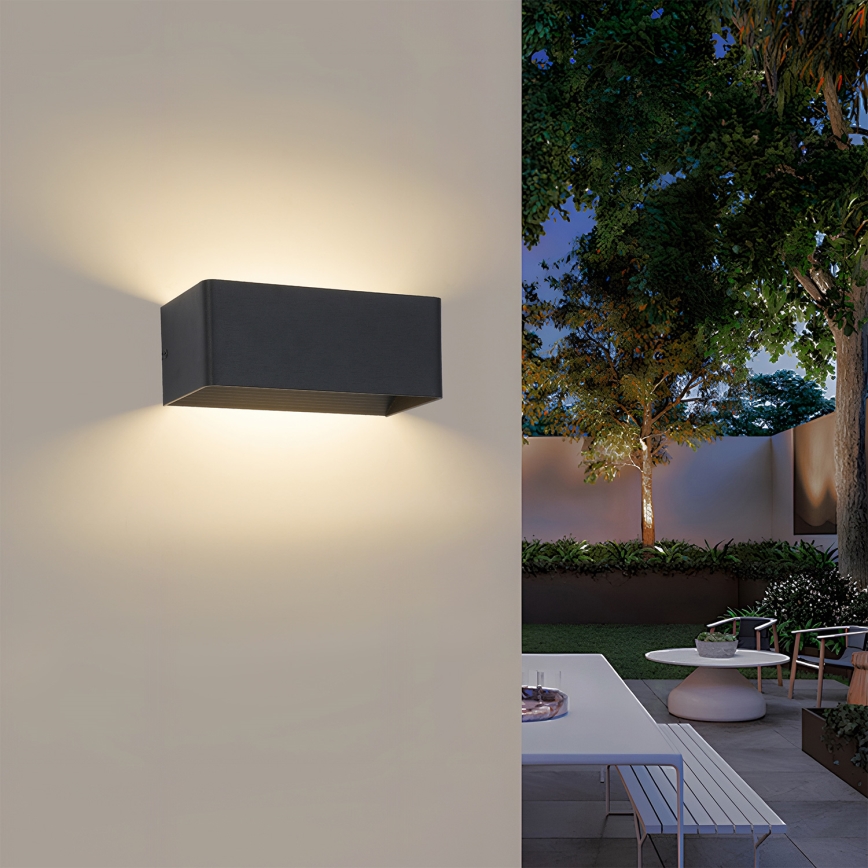 Brilagi - LED Venkovní nástěnné svítidlo DONNANI LED/7W/230V černá IP44