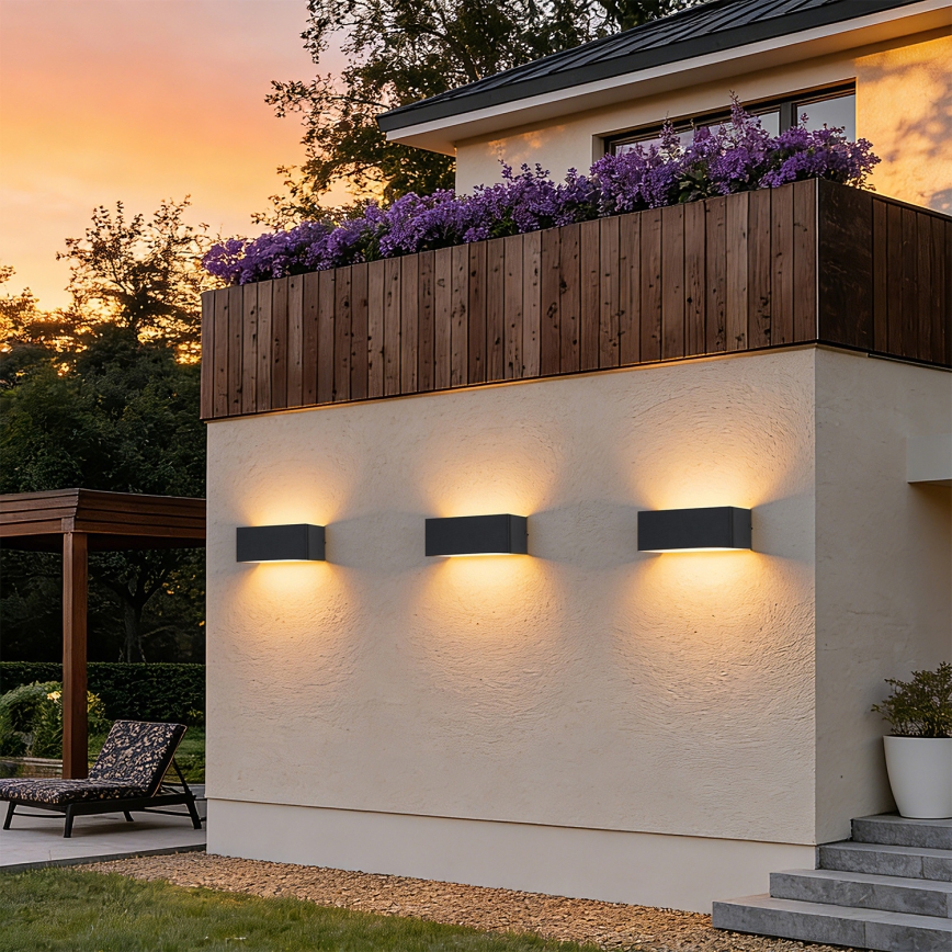 Brilagi - LED Venkovní nástěnné svítidlo DONNANI LED/7W/230V černá IP44