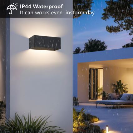 Brilagi - LED Venkovní nástěnné svítidlo DONNANI LED/7W/230V černá IP44