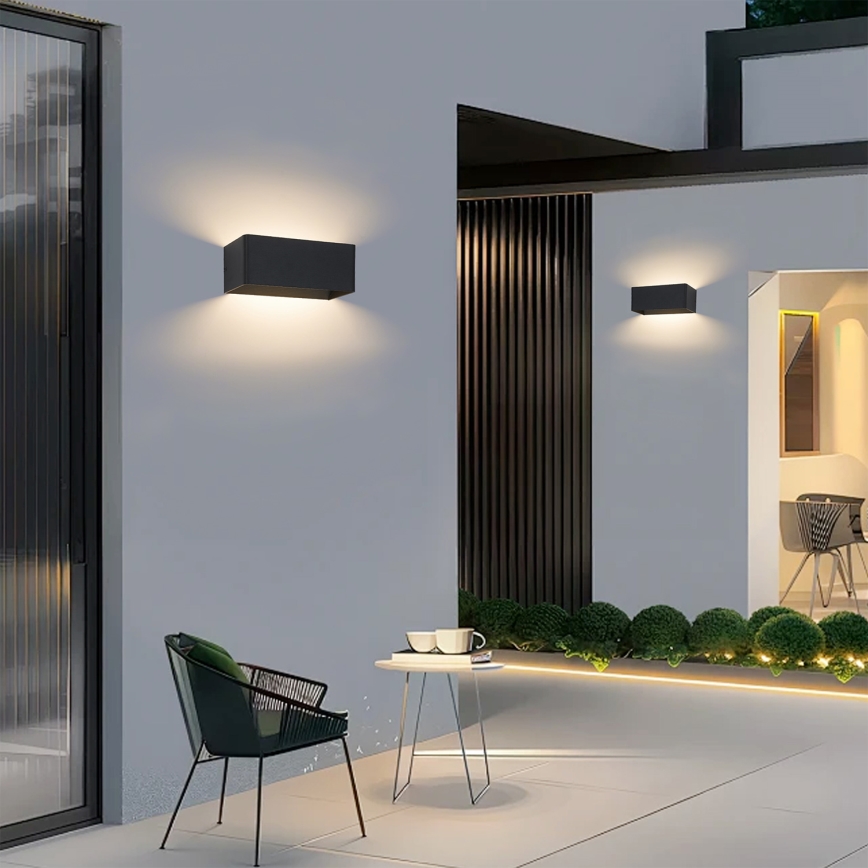 Brilagi - LED Venkovní nástěnné svítidlo DONNANI LED/7W/230V černá IP44