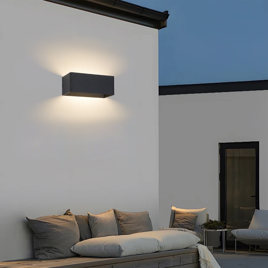 Brilagi - LED Venkovní nástěnné svítidlo DONNANI LED/7W/230V černá IP44