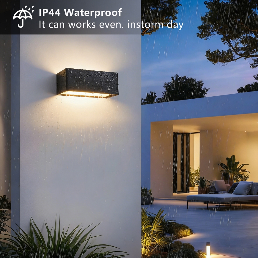 Brilagi - LED Venkovní nástěnné svítidlo DONNANI LED/7W/230V černá IP44