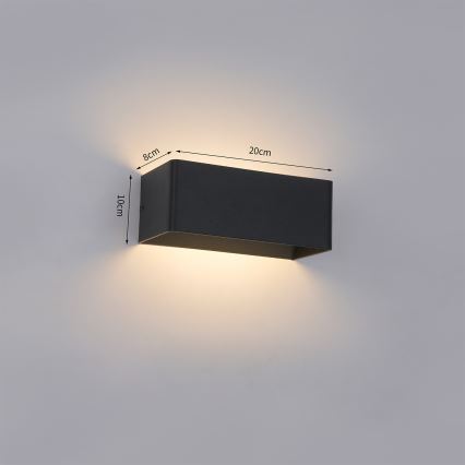 Brilagi - LED Venkovní nástěnné svítidlo DONNANI LED/7W/230V černá IP44