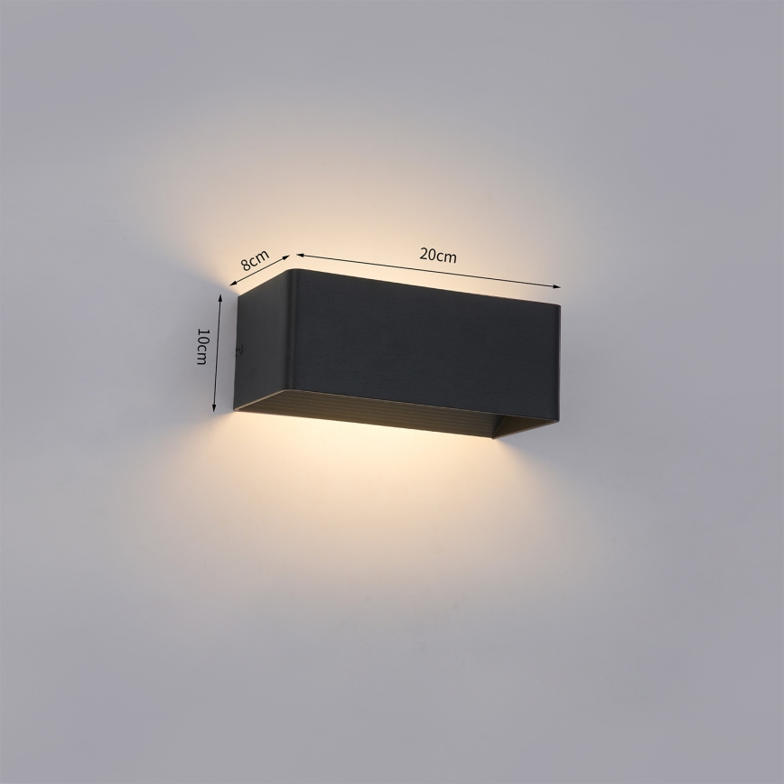 Brilagi - LED Venkovní nástěnné svítidlo DONNANI LED/7W/230V černá IP44