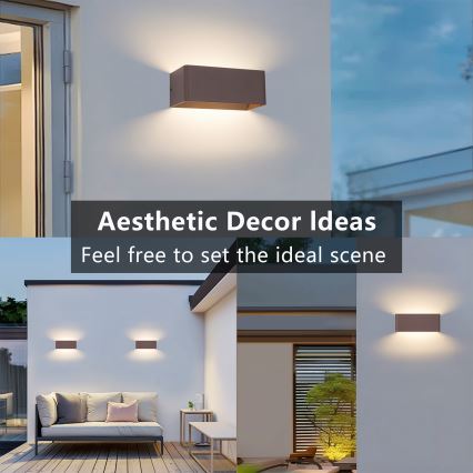 Brilagi - LED Venkovní nástěnné svítidlo DONNANI LED/7W/230V hnědá IP44