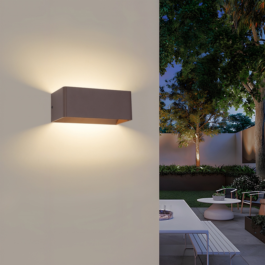 Brilagi - LED Venkovní nástěnné svítidlo DONNANI LED/7W/230V hnědá IP44