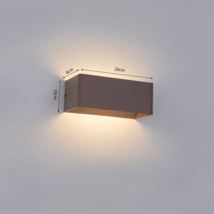 Brilagi - LED Venkovní nástěnné svítidlo DONNANI LED/7W/230V hnědá IP44