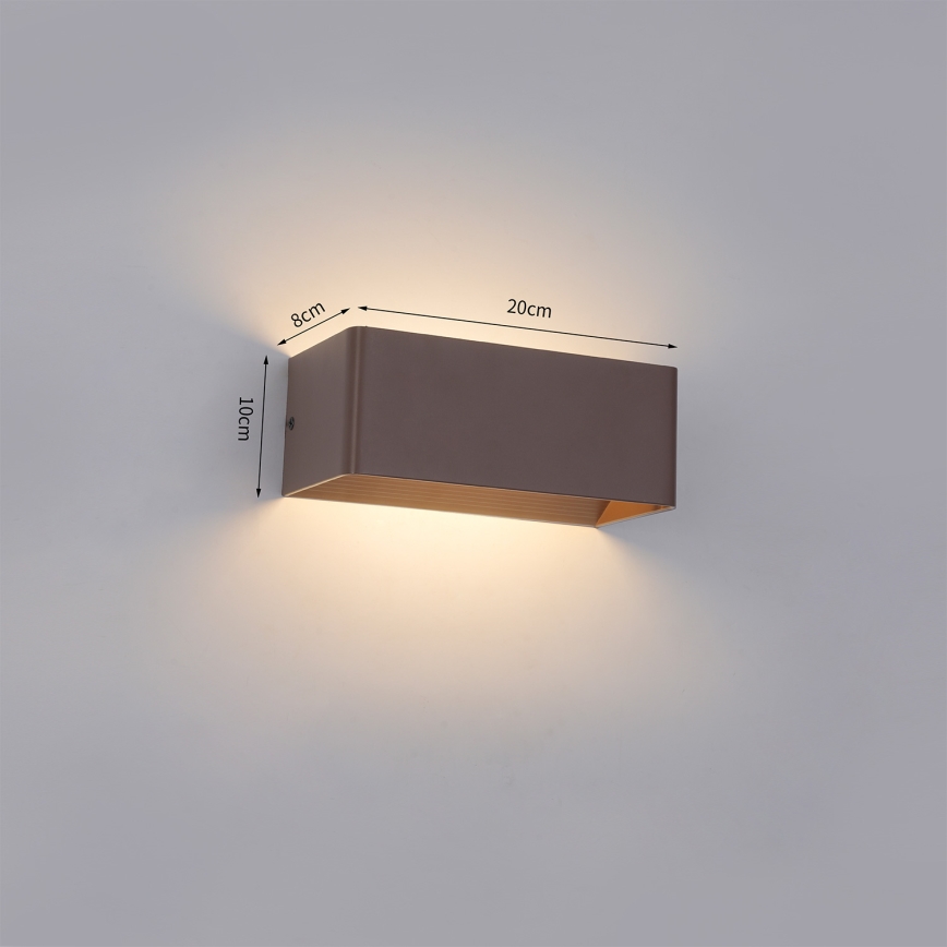 Brilagi - LED Venkovní nástěnné svítidlo DONNANI LED/7W/230V hnědá IP44