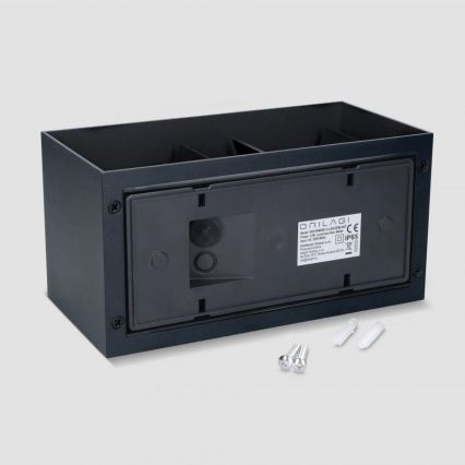 Brilagi - LED Venkovní nástěnné svítidlo DOUBLE CUBE LED/12W/230V černá IP65