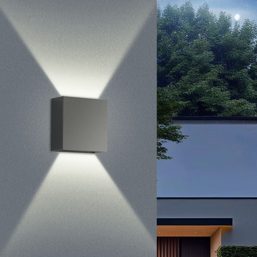 Brilagi - LED Venkovní nástěnné svítidlo DOUBLERAY LED/4W/230V antracit IP65