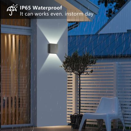 Brilagi - LED Venkovní nástěnné svítidlo DOUBLERAY LED/4W/230V antracit IP65