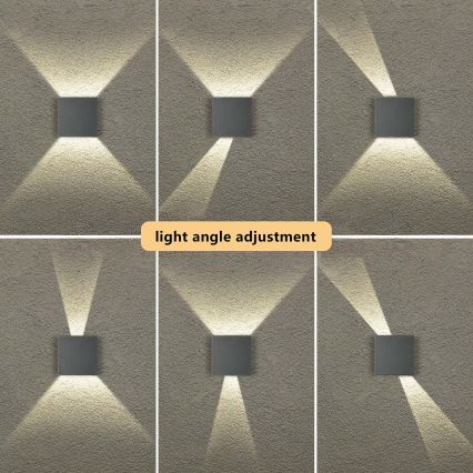 Brilagi - LED Venkovní nástěnné svítidlo DOUBLERAY LED/4W/230V antracit IP65