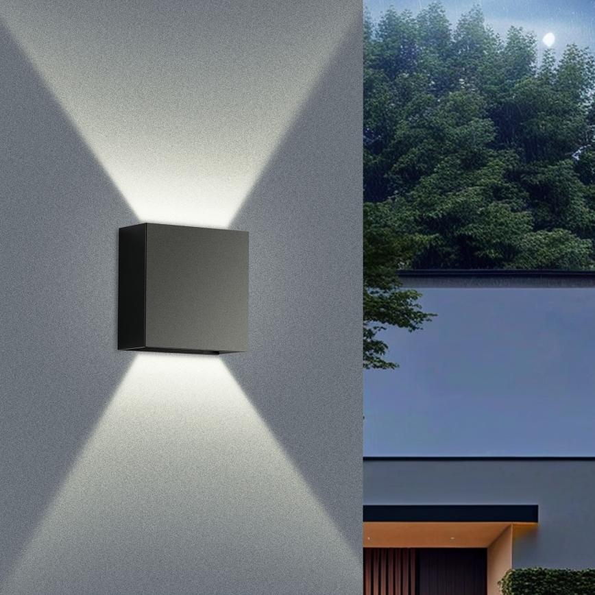 Brilagi - LED Venkovní nástěnné svítidlo DOUBLERAY LED/4W/230V černá IP65
