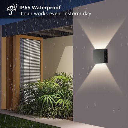 Brilagi - LED Venkovní nástěnné svítidlo DOUBLERAY LED/4W/230V černá IP65