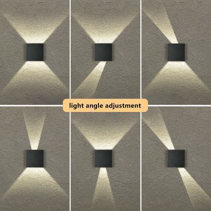 Brilagi - LED Venkovní nástěnné svítidlo DOUBLERAY LED/4W/230V černá IP65