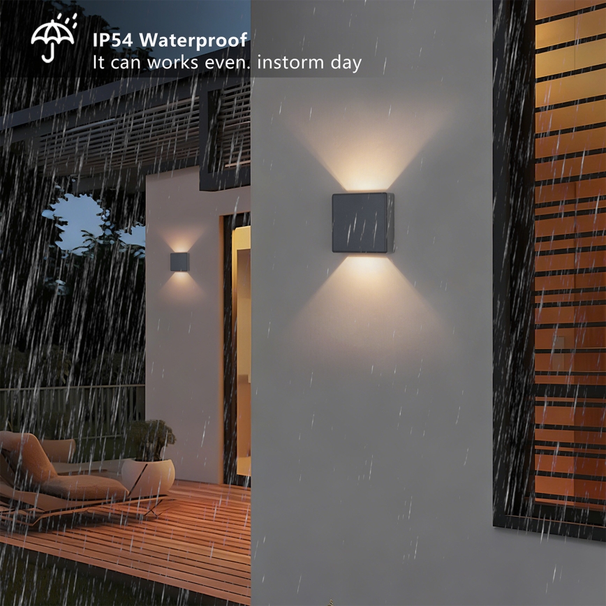 Brilagi - LED Venkovní nástěnné svítidlo DOUBLERAY LED/6W/230V antracit IP54