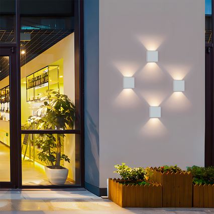 Brilagi - LED Venkovní nástěnné svítidlo DOUBLERAY LED/6W/230V bílá IP54