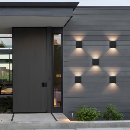 Brilagi - LED Venkovní nástěnné svítidlo DOUBLERAY LED/6W/230V černá IP54