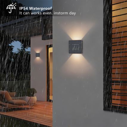 Brilagi -LED Venkovní nástěnné svítidlo DOUBLERAY LINE LED/6W/230V antracit IP54