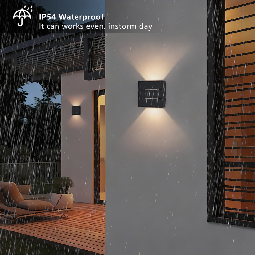 Brilagi - LED Venkovní nástěnné svítidlo DOUBLERAY LINE LED/6W/230V černá IP54