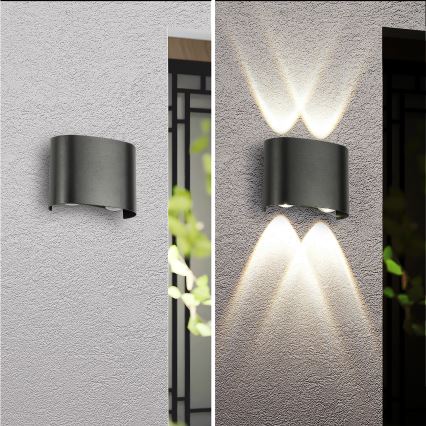 Brilagi - LED Venkovní nástěnné svítidlo FLAREBOX LED/4W/230V černá IP65
