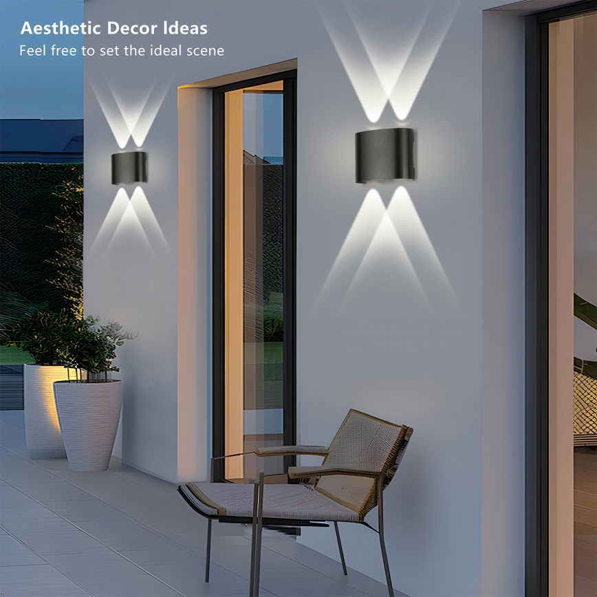 Brilagi - LED Venkovní nástěnné svítidlo FLAREBOX LED/4W/230V černá IP65