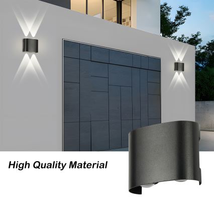 Brilagi - LED Venkovní nástěnné svítidlo FLAREBOX LED/4W/230V černá IP65
