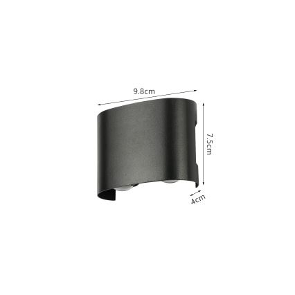 Brilagi - LED Venkovní nástěnné svítidlo FLAREBOX LED/4W/230V černá IP65