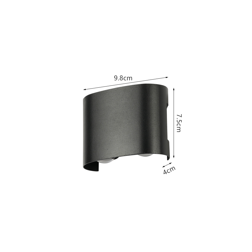 Brilagi - LED Venkovní nástěnné svítidlo FLAREBOX LED/4W/230V černá IP65