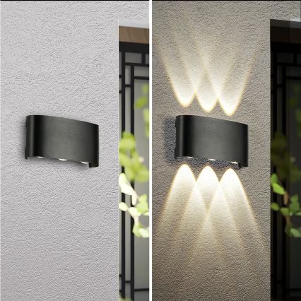 Brilagi - LED Venkovní nástěnné svítidlo FLAREBOX LED/6W/230V černá IP65