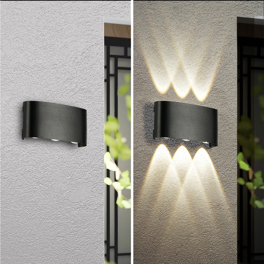 Brilagi - LED Venkovní nástěnné svítidlo FLAREBOX LED/6W/230V černá IP65