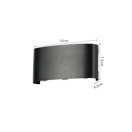Brilagi - LED Venkovní nástěnné svítidlo FLAREBOX LED/6W/230V černá IP65