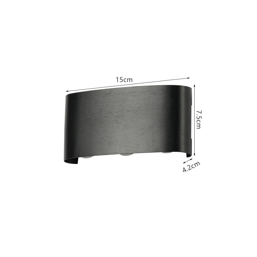 Brilagi - LED Venkovní nástěnné svítidlo FLAREBOX LED/6W/230V černá IP65
