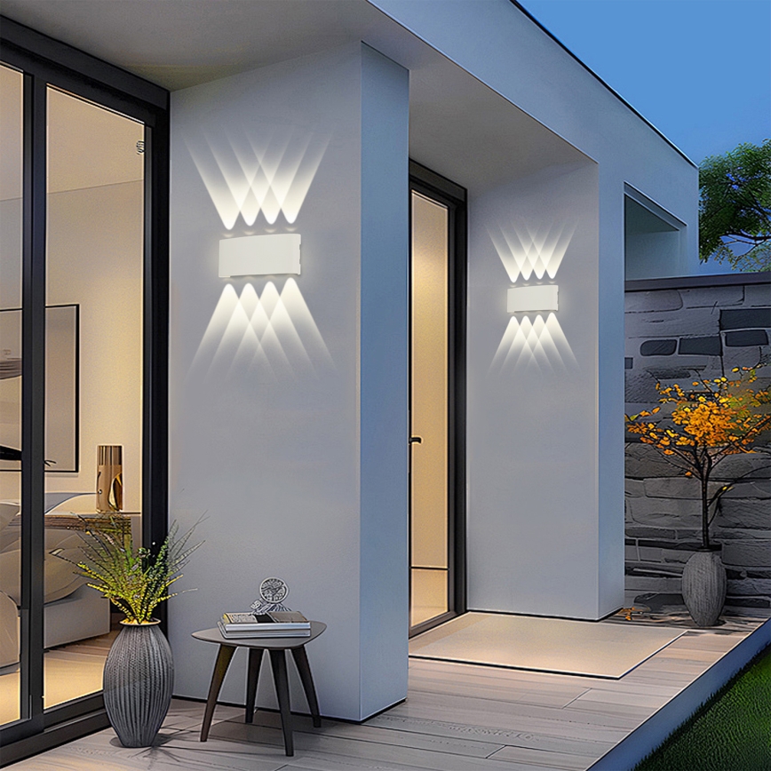Brilagi - LED Venkovní nástěnné svítidlo FLAREBOX LED/8W/230V bílá IP65