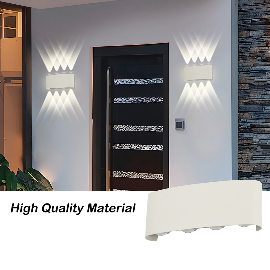 Brilagi - LED Venkovní nástěnné svítidlo FLAREBOX LED/8W/230V bílá IP65