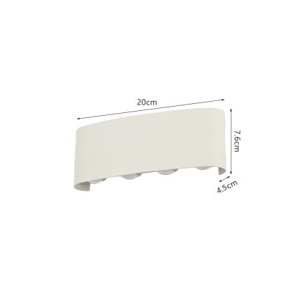 Brilagi - LED Venkovní nástěnné svítidlo FLAREBOX LED/8W/230V bílá IP65