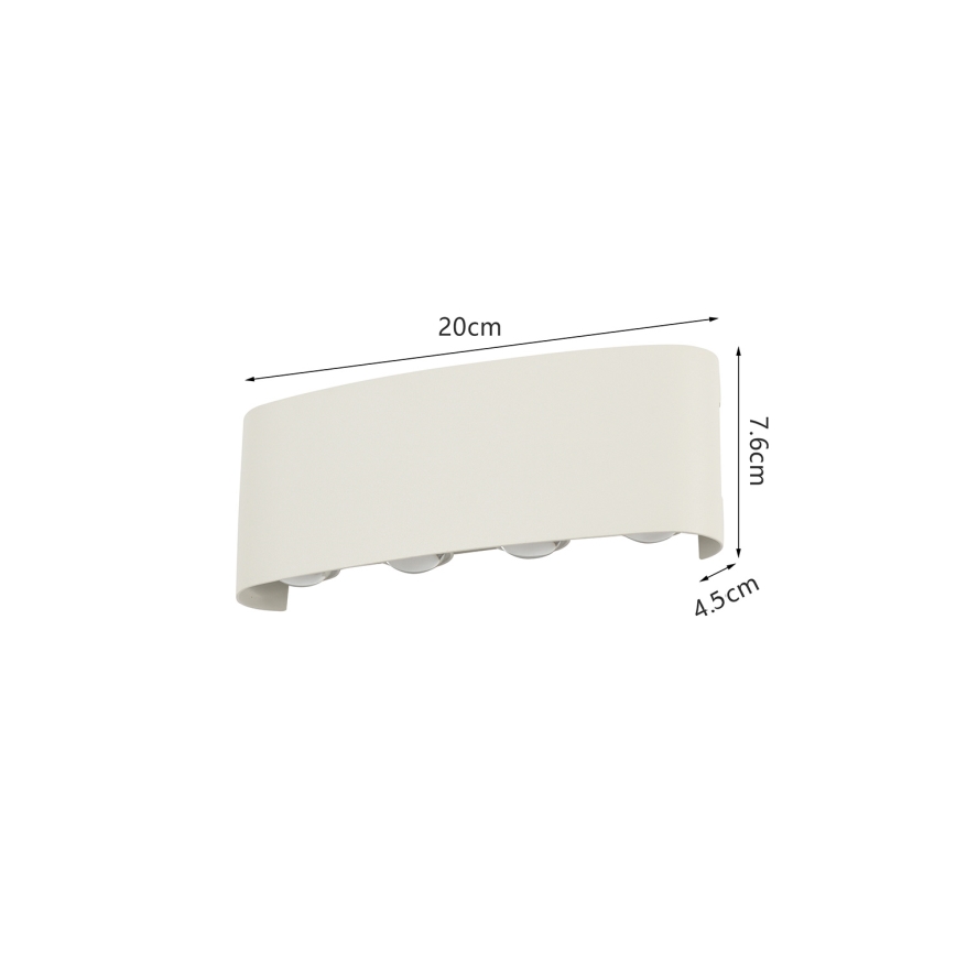 Brilagi - LED Venkovní nástěnné svítidlo FLAREBOX LED/8W/230V bílá IP65