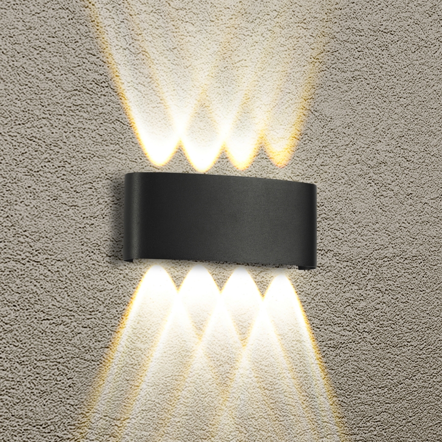 Brilagi - LED Venkovní nástěnné svítidlo FLAREBOX LED/8W/230V černá IP65