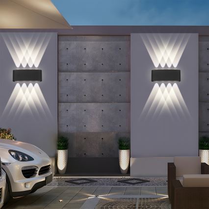 Brilagi - LED Venkovní nástěnné svítidlo FLAREBOX LED/8W/230V černá IP65